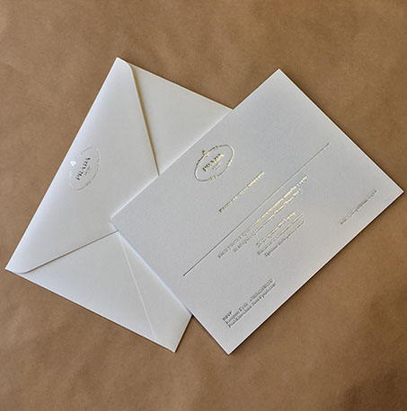Prada конверт тисненя срібло та лист дизайнерська бумага тиснення срібло