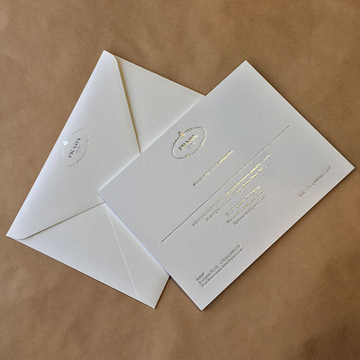 Prada конверт тисненя срібло та лист дизайнерська бумага тиснення срібло
